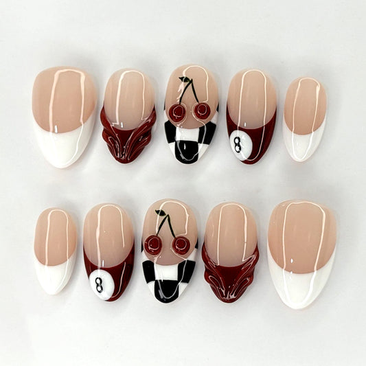 A110 Cherry White French Tip