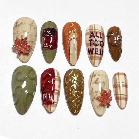 A113 Maple leaves and candles