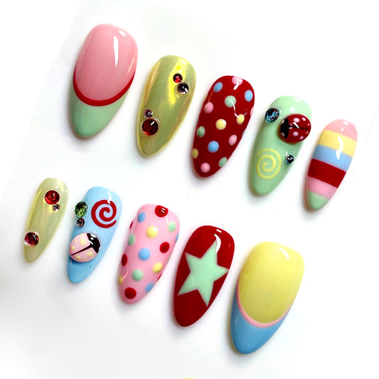 Colorful Star Ladybug With Polka Dot