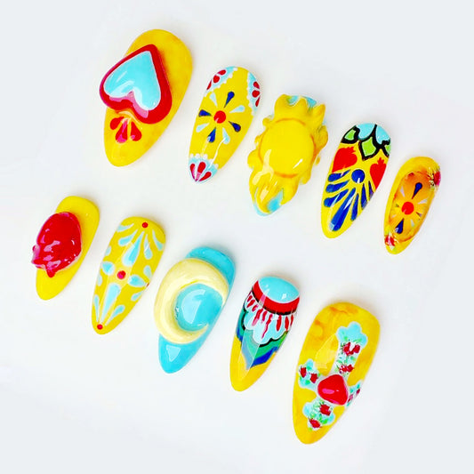 A4 Heart Sun Moon Yellow