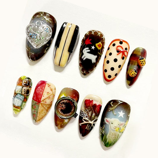 A11 Vintage Goat and Rose