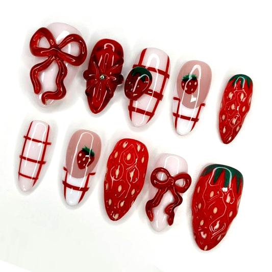 A23 Red Strawberries and Bows