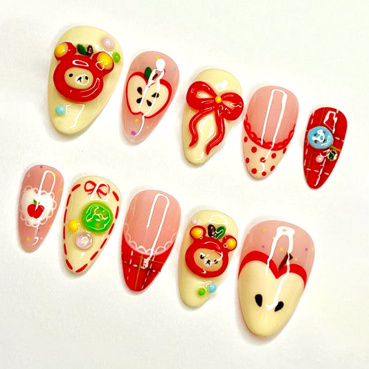 A61 Y2k Colors Bow Bear 3d