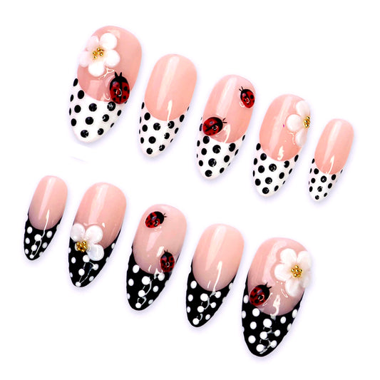 Classic Flower with Ladybugs