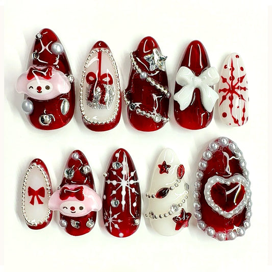 A66 Red and White Bow 3D