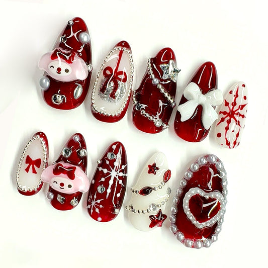 A66 Red and White Bow 3D