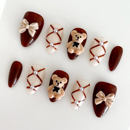 A105 Cute Bow Bear
