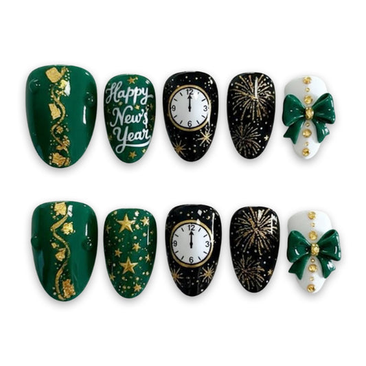 A227 Green New Year with Bow