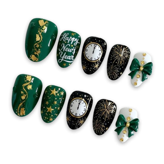 A227 Green New Year with Bow