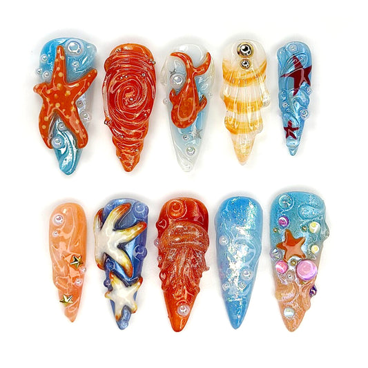 A26 Ocean Fish, Starfish Seashell