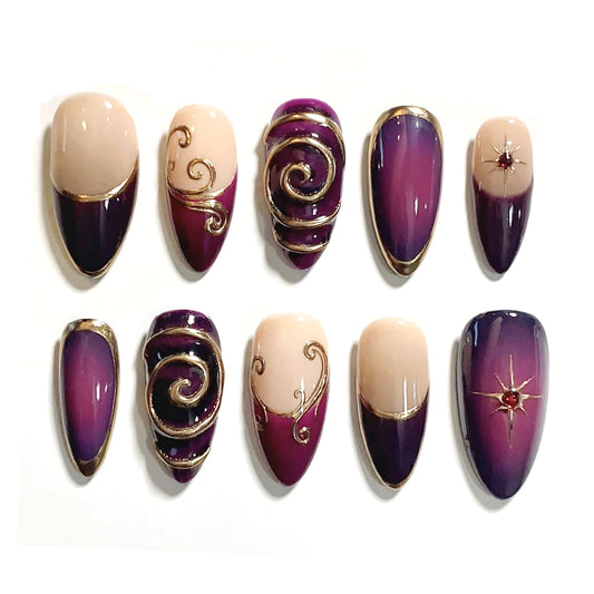 A60 Purple French Tip