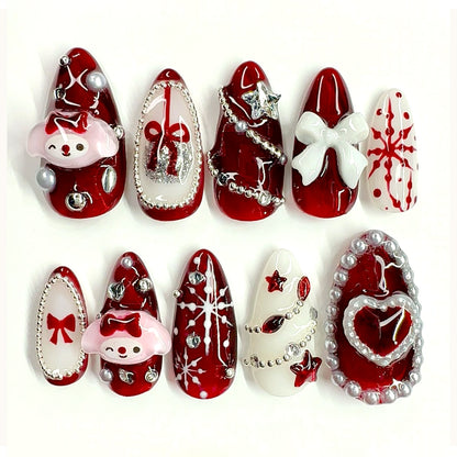A66 Red and White Bow 3D