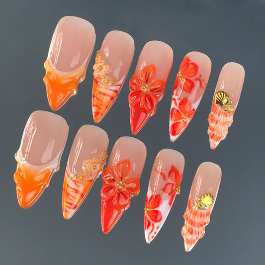 A254 Summer Orange Flower
