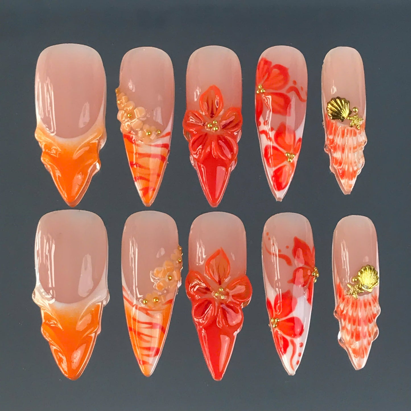 A254 Summer Orange Flower