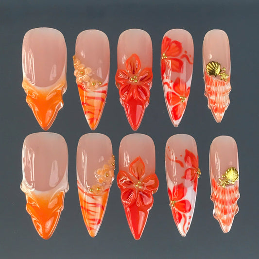 A254 Summer Orange Flower